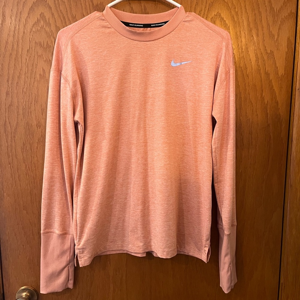 Nike Heathered Peach Long Sleeve Top